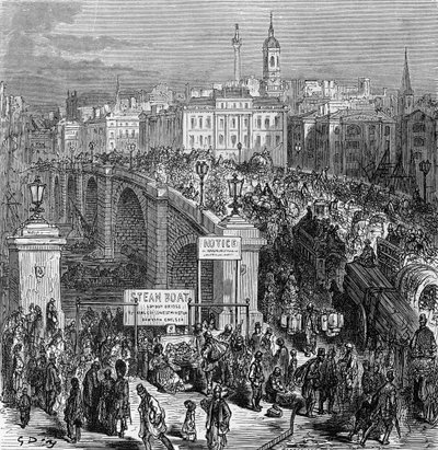 Pont de Londres, gravé par Stéphane Pannemaker, 1875 - Gustave Dore